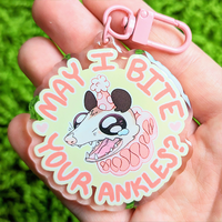 Porte-clés en acrylique transparent personnalisé de forme irrégulière, accessoire pour clés, design de dessin animé disponible