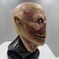 Masque intégral en latex drôle de monstre zombie, démon réaliste, pour adultes, costume de fête d'Halloween, maison hantée, cosplay tendance