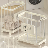 Chariot utilitaire, boîte de rangement, bacs, panier à linge, vêtements pour enfants, pliable, pliable, en plastique, roulant, mobile, avec roues