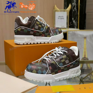 รองเท้าผ้าใบ TRAINER MAXI คุณภาพสูง ดีไซน์เนอร์ หนังแท้ สำหรับทุกเพศ  แบบผูกเชือก หรูหรา  รองเท้าลำลอง เดิน วิ่ง ออกกำลังกาย - Product Image 6