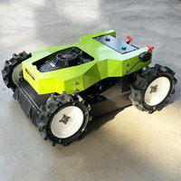 Tondeuse à gazon robotisée 4 roues motrices certifiée CE |   2000W 4 temps (essence/électrique) |   Autonome et télécommandé |   Éjection arrière à rotation nulle