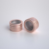 Boîte ronde en aluminium pour cosmétiques, emballage métallique avec fenêtre, boîte mystère pour bijoux, boîte à bijoux en métal