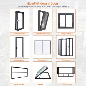 Eloyd Bi-Fold Patio Acordeón Puertas plegables Estilo nórdico Aislamiento térmico Vidrio templado Plegable para aplicación de Villa - Product Image 6