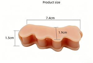 Séparateur d'orteils en silicone pour la correction du hallux valgus, outil d'alignement des pieds à 5 trous pour hommes et femmes - Product Image 3