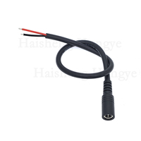 Haute qualité 12V 5A DC 5521 5525 DC5521 5.5MM X 2.5MM 2.1MM 5.5*2.1MM connecteur d'alimentation cc à câble en queue de cochon 18AWG 30CM