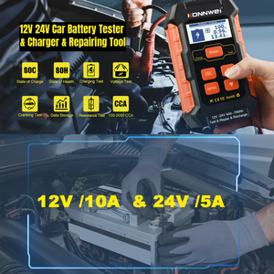KONNWEI KW520 24V 12V 5A 10A Outil de diagnostic de voiture <span class=keywords><strong>Scanner</strong></span> de diagnostic de batterie et <span class=keywords><strong>chargeur</strong></span> avec fonction de réparation - Product Image 2