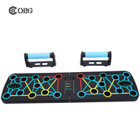 Planche à Pompes Multifonctionnelle Pliable et Portable pour Fitness à Domicile avec Bandes de Résistance