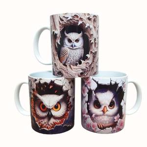 Haute qualité Sublimation 11oz coloré hibou <span class=keywords><strong>magique</strong></span> couleur changeante tasses personnalisables impression numérique tasses à café en céramique - Product Image 1