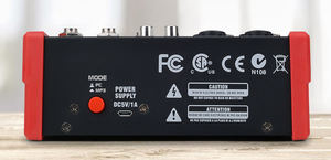 มิกเซอร์คอนโซลพร้อมไมโครโฟนไร้สาย UHF ในตัว 2 in 1 ชุดเล็ก 4 ช่องสัญญาณ สำหรับคาราโอเกะ ใช้ในบ้าน - Product Image 3