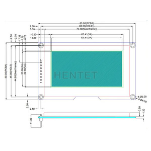 Новый OLED-дисплей Hentet 2,7 дюйма, LCD-экран с драйвером SSD1322, последовательный интерфейс 128x64 - Product Image 1