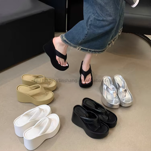 <b>Flip</b> <b>Flop</b> Summer High Quality Thick Sole Thong Spring Shoes Women's Wedge Platform Sandals - Product Image 1