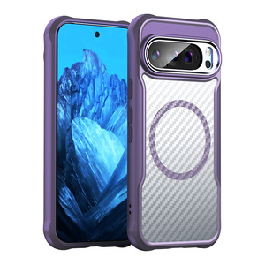 For <strong>Google</strong> Pixel 9 Mobile Phone case Magnetic Suction Carbon <strong>Fiber</strong> Anti-fall case for Pixel 8A - Product Image 5
