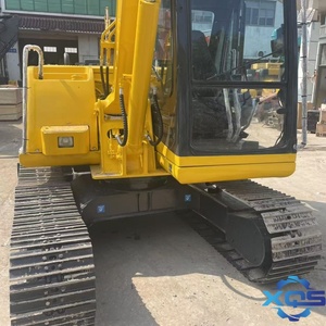 Mini-excavatrice Komatsu PC60 de 6 tonnes d'occasion, machine de construction sur chenilles hydraulique, pelle de terrassement, pompe PLC, roulement, boîte de vitesses, moteur - Product Image 5
