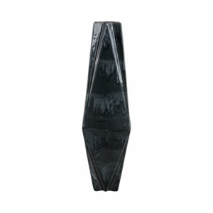 Vaso in ceramica geometrico angolare moderno nero per soggiorno e decorazioni per la casa - Product Image 3