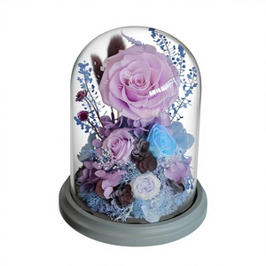 Rosa Preservada con Cúpula, Estilo 2026, Flor Eterna, Amor Activo, para Regalos Festivos y Decoración de Escenarios, Rosa Peonía - Product Image 5