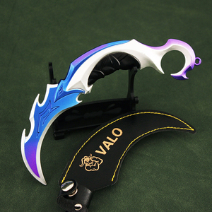 Valorant enfants jouets en métal couteau armes accessoires garçons cadeaux d'anniversaire couteau jouets avec cuir <span class=keywords><strong>Tik</strong></span> <span class=keywords><strong>Tok</strong></span> Cool Cosplay couteau - Product Image 4