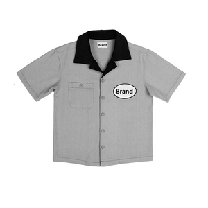Camisa a <span class=keywords><strong>cuadros</strong></span> con cuello <span class=keywords><strong>de</strong></span> gran tamaño vintage personalizada con mangas cortas estilo <span class=keywords><strong>de</strong></span> ocio abotonado para primavera diseño gráfico Boxy Fit - Product Image 3