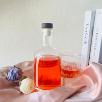 Bouteilles en verre givré transparent de 750 ml pour vodka, marque privée, standard européen, vides, pour whisky et spiritueux, vente en gros