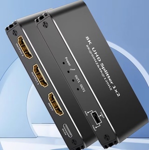 H DMI2.1 One-to-Two Video Splitter &amp; Converter Supports 8K60HZ/4K120HZ HDCP2.3 with Scaler - Product Image 1