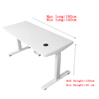 Pied de table de bureau réglable en hauteur, ergonomique, électrique, motorisé, intelligent, en métal, à double moteur, pour ordinateur portable