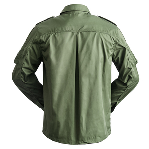 Đồng phục áo và quần ngụy trang, áo khoác vải tuýt, quần áo chiến thuật, bộ quần áo màu xanh quân đội - Product Image 4