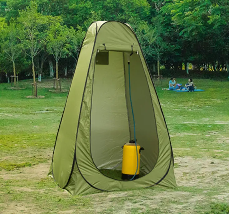 Draagbare Outdoor Onderdak Hoge Kwaliteit Oxford Materiaal Waterdichte Badkamer Pop Up Wc Tent Voor Camping Douche