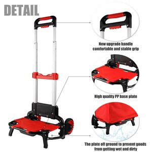 3 in 1 Aluminum Heavy Duty Multifunctional <b>Foldable</b> Platform <b>Cart</b> 300kg Load Capacity OEM Trolley for Shopping Storage - Product Image 3