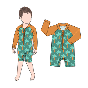Produttore all'ingrosso di alta qualità del bambino bambino del bambino anteriore con cerniera bottoni a pressione costume da bagno per il nuoto <span class=keywords><strong>e</strong></span> la <span class=keywords><strong>spiaggia</strong></span> che giocano - Product Image 6