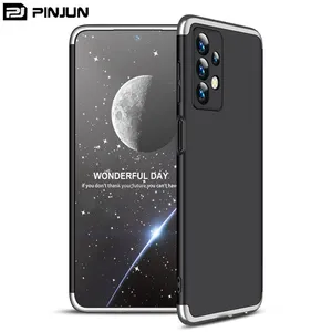 Ultra Tipis Tahan Guncangan 3 Dalam 1 Frosted Matte PC Casing Keras Telepon untuk Samsung Galaxy J7 Max M13 F13 A33 A73 A13 A23 A04 Penutup Belakang