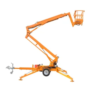 12m 16m Trailer Cina terpasang Towable Articulated Boom Lift