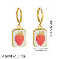 Boucles d'oreilles coeur en acier inoxydable 316L plaqué or 18k Boucles d'oreilles mode pour femmes sans ternissement