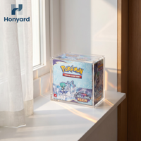 Boîte de présentation empilable en acrylique transparent anti-poussière avec protection UV pour cartes Pokémon 8, 10, Mini, Booster Pack, couvercle magnétique, personnalisable en usine pour TCG