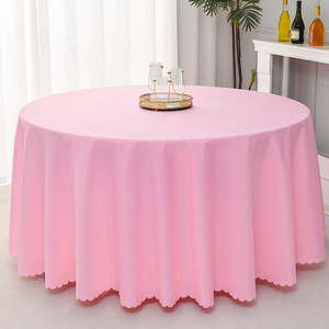Hotel semplice tovaglia rotonda in poliestere tinta unita nero rosso bianco transfrontaliero ristorante banchetto di nozze hotel tovaglia - Product Image 3