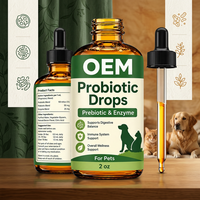 Supplément digestif pour animaux de compagnie en gros : Gouttes probiotiques et liquide enzymatique prébiotique pour l'équilibre intestinal et l'immunité des chiens et des chats – Service OEM