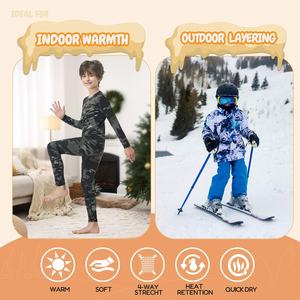 Leggings thermiques en velours vintage pour garçons MEETWEE, doublés, hiver, enfants, taille haute, épais, chauds, pantalons longs - Product Image 5