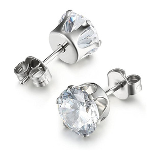 <span class=keywords><strong>Orecchini</strong></span> con zircone in acciaio inossidabile dal Design classico | Impermeabili, ipoallergenici, Non sbiaditi | Più opzioni di dimensioni disponibili - Product Image 1