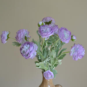 IJ035 Venta al por Mayor en China de Flores Artificiales de Peonía y Ranúnculo, 3 Cabezas de Ranúnculo de Seda Artificial para Centros de Mesa de Bodas y Hogar - Product Image 6