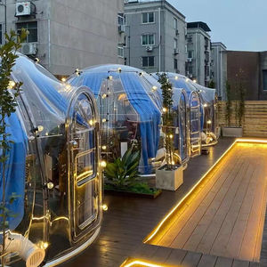 Dôme géodésique transparent en PC pour événements extérieurs, monocouche, toutes saisons, diamètre 6,2x3,8m, écologique, pour glamping, à <span class=keywords><strong>vendre</strong></span> - Product Image 5