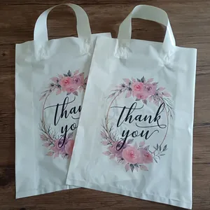 High Quality Size Customise Black Plastic Bags Thank You Black Plastic Bags Wholesale Plastic Bag With Handle