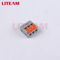 221-413 Universelle Push-in Messingbeschichtete Crimpklemme 3-Leiter-Verbindungsklemme für Elektrische Energie LED-Beleuchtung