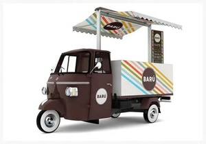Piaggioe mono carrito de comida de 3 ruedas de café carrito de comida del triciclo del carro de comida para la venta - Product Image 5