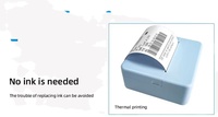 Printer Label Stiker Logo Mini Multifungsi 2 Inci Portabel Thermal Barcode dengan Baterai 1500mAh 203dpi Stok Tersedia