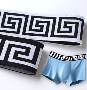 <span class=keywords><strong>Jacquard</strong></span> ban nhạc đàn hồi 4cm Mê Cung thiết kế rộng Dây thắt lưng trở lại in thoải mái sọc xương cá 3D mô hình cho đồ lót - Product Image 2