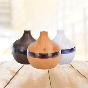 Aroma Diffuser Wood Grain Negative Ion Humidifier Bedroom Office Baby Room Small Usb 300Ml Cool Mist Humidifiers