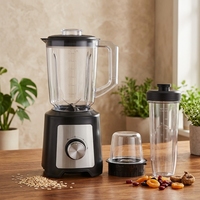 700W Brazil Turbo Knop 3 Snelheden Roestvrij Staal Pureer Fruit Blender Mixer Sapcentrifuge Hoge Vermogen Voedselverwerker IJs