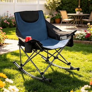 Manufacturers Outdoor Garden Swing Chair Luxury Custom Picnic Foldable Swing Rocking <b>Camping</b> Chair - Product Image 4