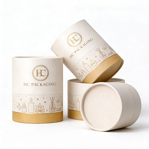 Custom Printed <b>Round</b> Paper Tube <b>Box</b> for Scented Candle Packaging Luxury Cardboard Cylinder Gift <b>Box</b> Custom Logo Manufacturer - Product Image 5