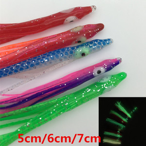 Gonne luminose a forma di ago per calamari, <span class=keywords><strong>esche</strong></span> morbide per <span class=keywords><strong>esche</strong></span> di polpo <span class=keywords><strong>artigianali</strong></span> per Jigging ganci di assistenza di ricambio calamari per polpi - Product Image 2