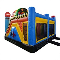Château Gonflable Commercial avec Toboggan et Voiture de Course - Hupfburg Gonflable avec Camion de Course