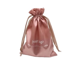 Custom Satin Drawstring Pouch <b>Bag</b> <b>Personalized</b> Logo Printing for Apparel Jewelry Cosmetic <b>Gift</b> Packaging Wedding Favors - Product Image 1
